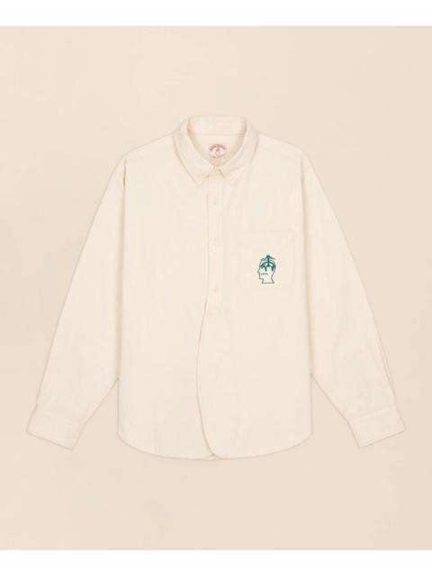 Brooks Brothers Brooks Brothers x Brain Dead Cotton Embroidered Oxford Button-Down Collar, Sport Shirt