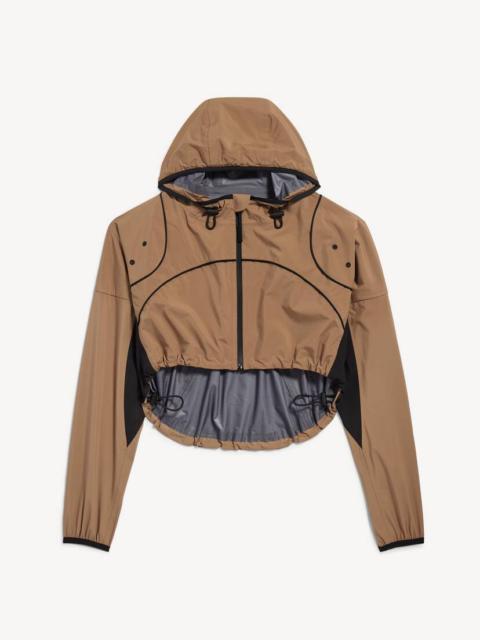 BALENCIAGA Women's Techwear Cropped Jacket in Camel