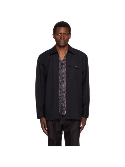 Dries Van Noten Black Zip Shirt