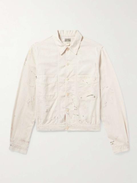 RRL by Ralph Lauren Mathieu Paint-Splattered Cotton-Twill Shirt Jacket