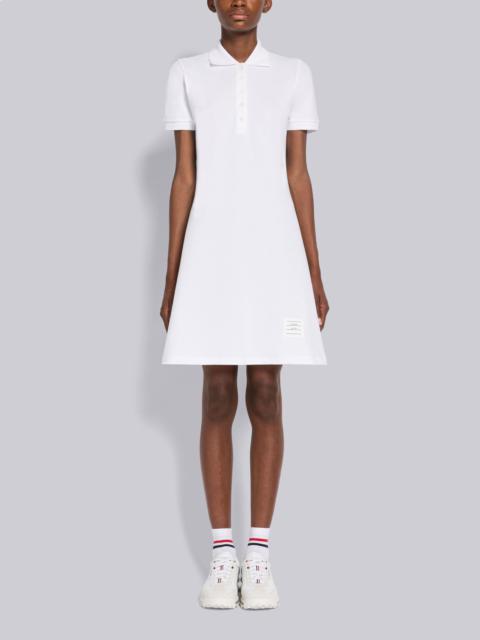 Thom Browne Pique Rib Gusset Flared Tennis Dress