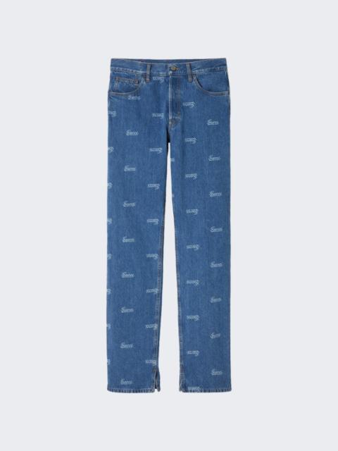 GUCCI logo-print jeans