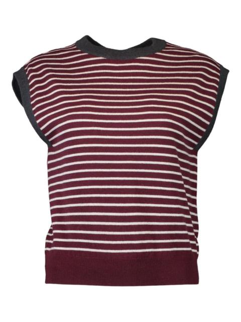 Brunello Cucinelli striped knitted top