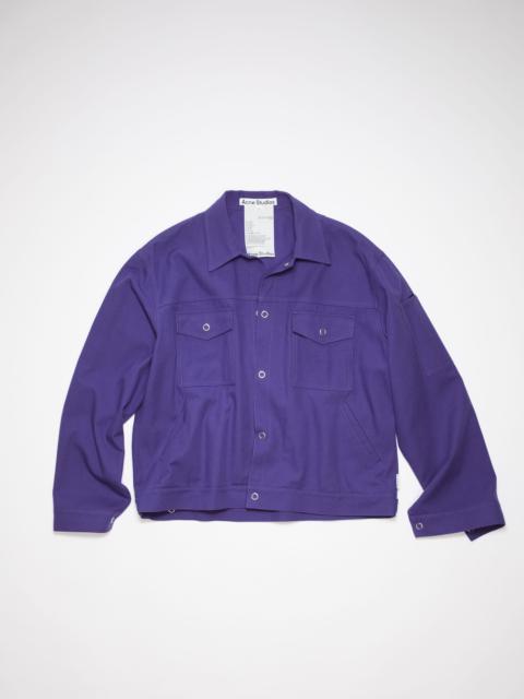 Cotton blend overshirt - Electric purple