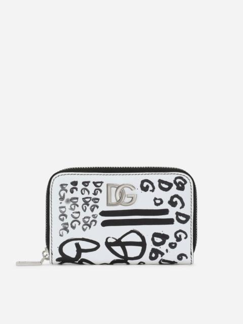 Dolce & Gabbana Graffiti-print calfskin wallet