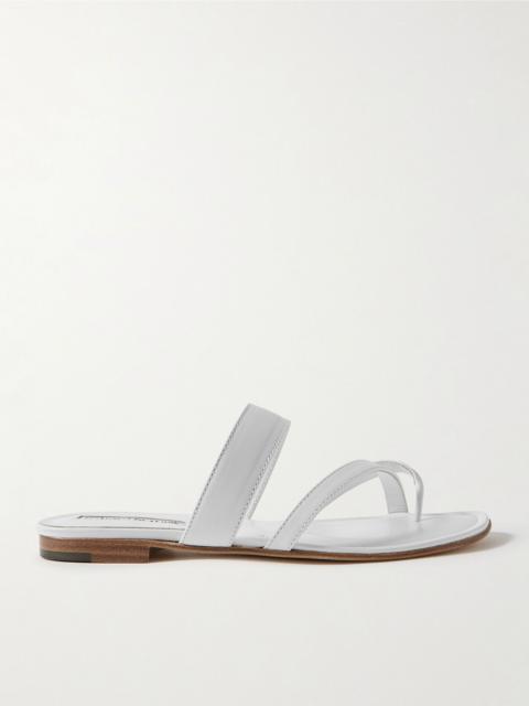 Manolo Blahnik Susa leather sandals White