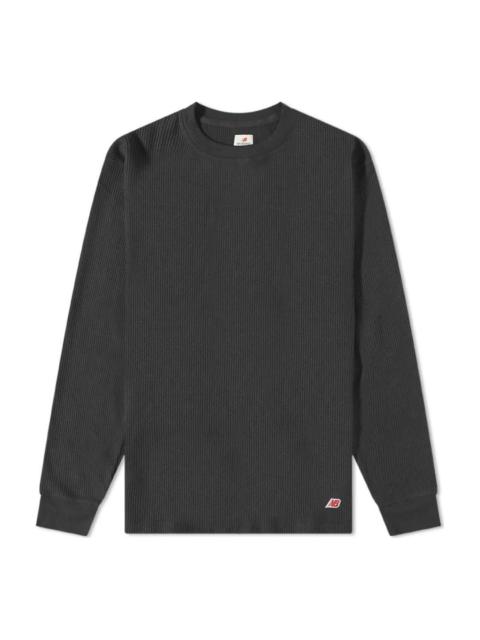 New Balance 미국 긴 소매 열 t-셔츠 '블랙' MT23546-BK에서 하는 새로운 균형