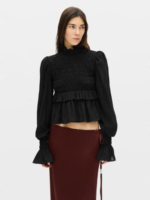 Ann Demeulemeester Sasa Long Sleeve Ruffled Top