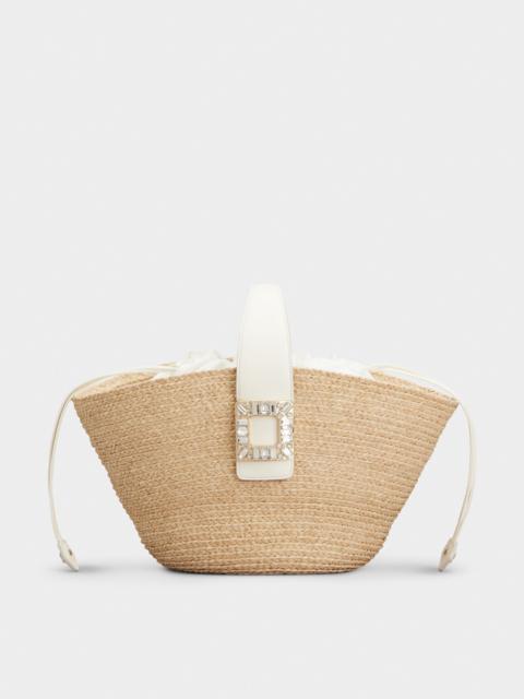 Roger Vivier Viv' Skate Shopping Bag in raffia