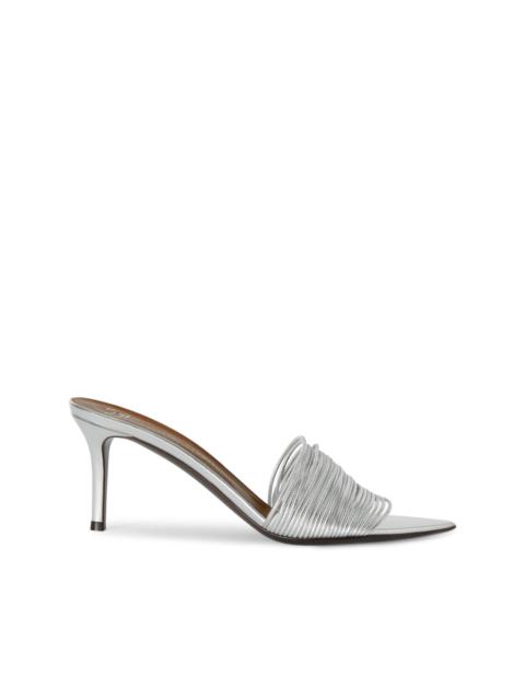 70mm pointed-toe leather sandals