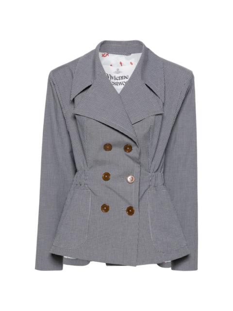 Vivienne Westwood gingham-check elasticated-waist blazer