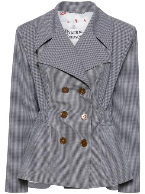 Vivienne Westwood gingham-check elasticated-waist blazer