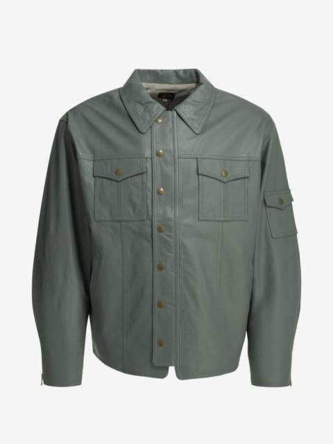 NEEDLES multi-pocket leather jacket
