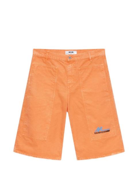 MSGM pocket denim shorts