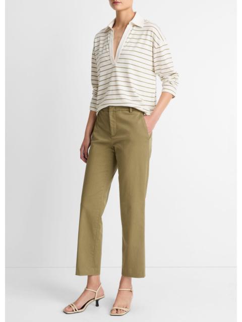 Vince Avery Mid-Rise Italian Stretch-Cotton Chino Pant