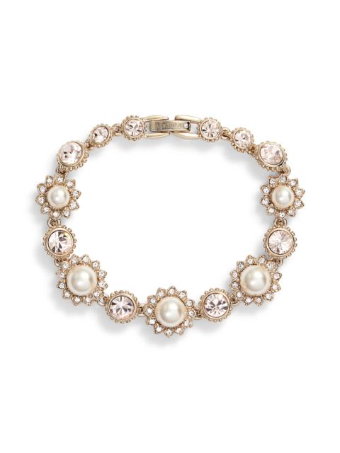 Marchesa Imitation Pearl Line Bracelet in Cream/Silk/Gold