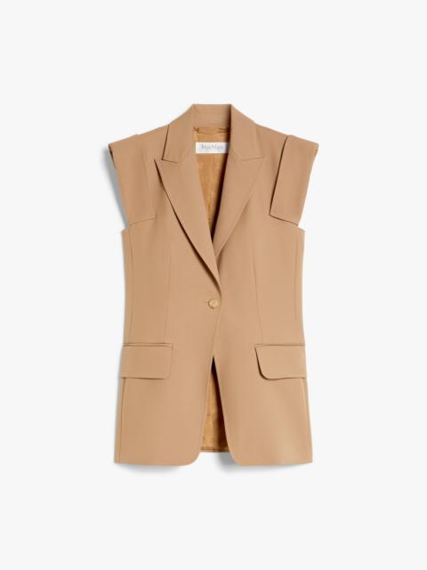 Max Mara BERGAMO Sleeveless gabardine jacket