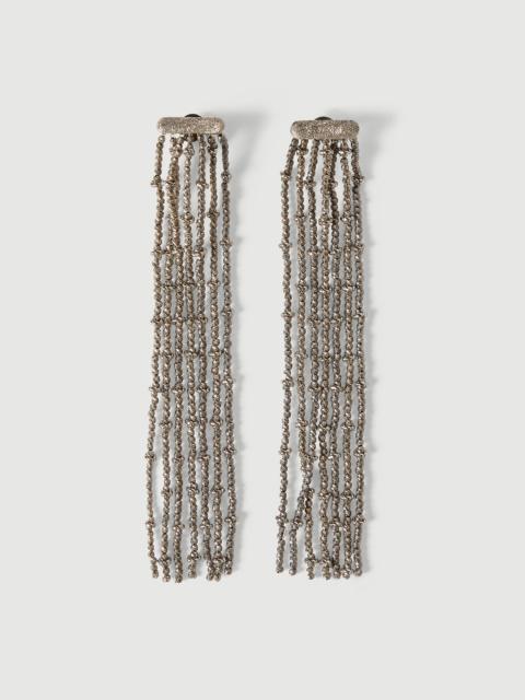 Brunello Cucinelli Frayed earrings in Sterling Silver