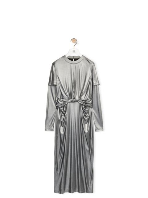 Loewe Draped dress in laminated jersey