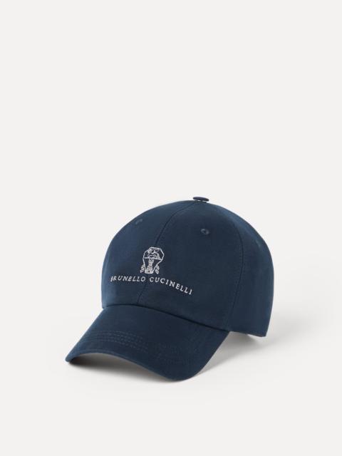 Brunello Cucinelli Garment-dyed twisted cotton gabardine baseball cap with embroidered logo