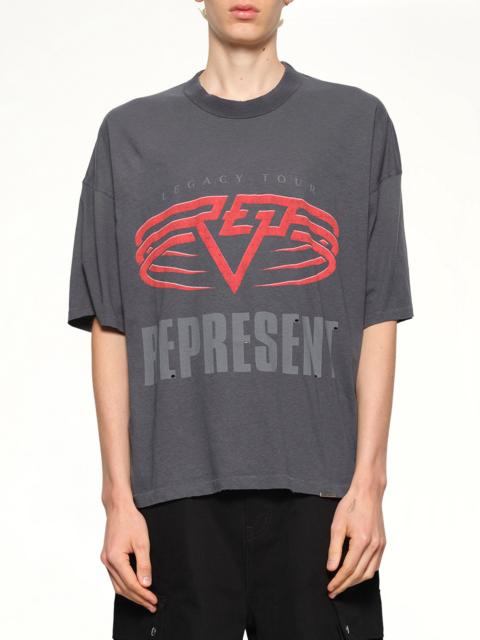 REPRESENT Reversible Living Legacy Falcon T-Shirt in Sun Fade Grey