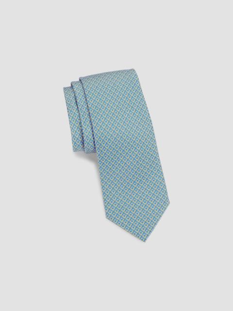 FERRAGAMO Men's Gancini Silk Tie - Royal Blue
