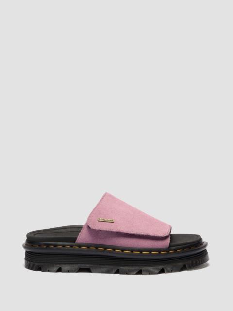 Dr. Martens Zebzag Slides Suede Strap Platform Sandals