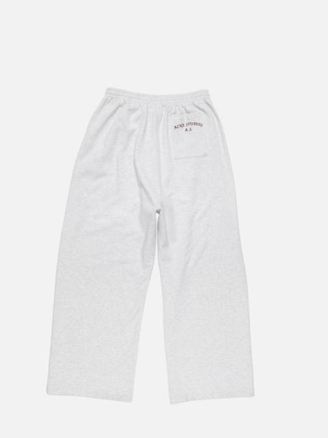 Acne Studios Fleece logo sweatpants - Pale Grey Melange