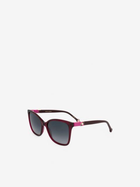 CAROLINA HERRERA logo-plaque square-frame sunglasses
