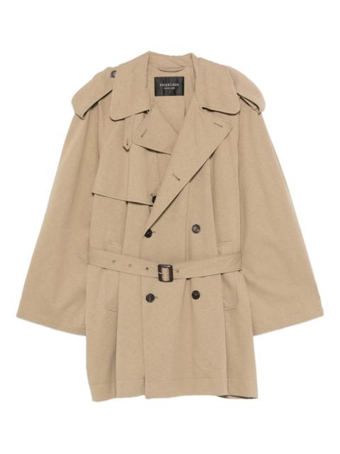BALENCIAGA Balenciaga Belted Double-breasted Trench Coat