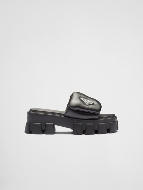 Prada Soft padded nappa leather sandals