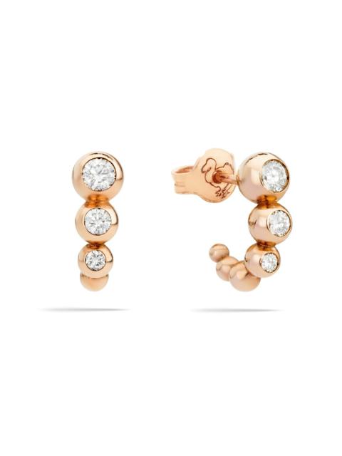 DoDo ROSE GOLD & DIAMONDS BOLLICINE STUD EARRINGS