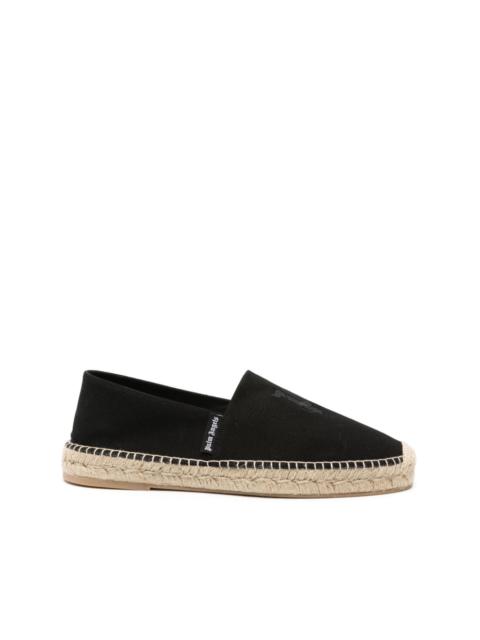 Palm Angels logo-embroidered cotton espadrilles