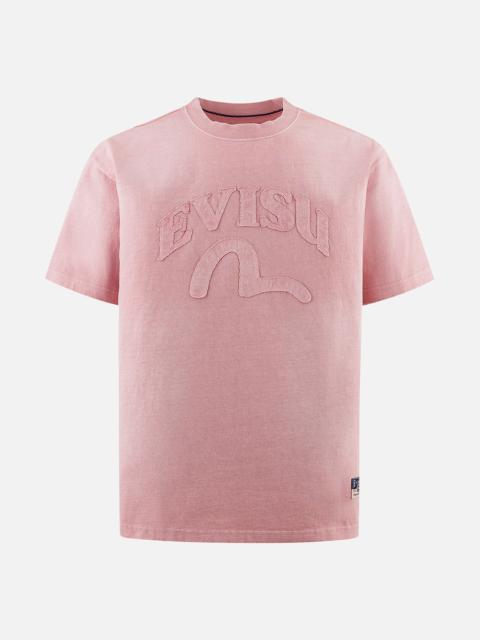 EVISU Seagull and Logo Appliqué Embroidery Relax Fit T-Shirt