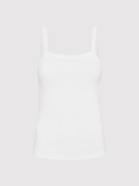 Organic Cotton Square Neck Tank - White