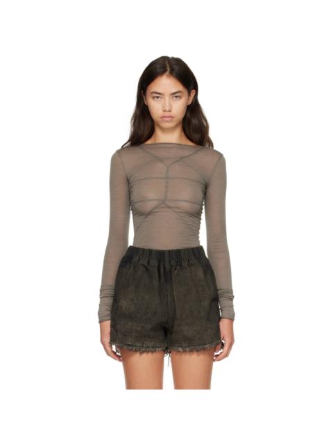 Rick Owens Gray Tower LS Temple T-shirt