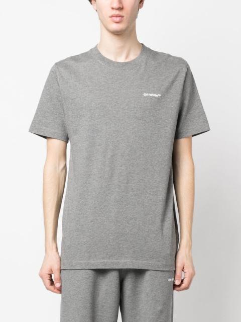 Off-White Wave Outl Diag-print cotton T-shirt