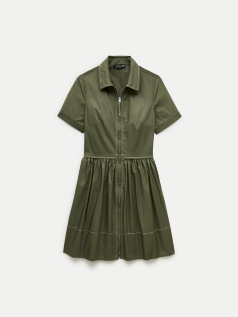 J.CREW Mini zip-up shirt-dress in cotton poplin