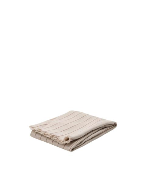 Brunello Cucinelli striped frayed scarf