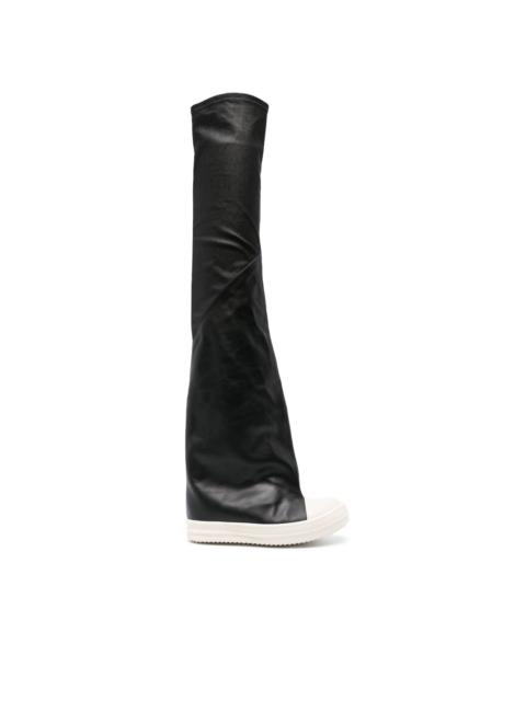 30mm contrast-toe thigh-high boots