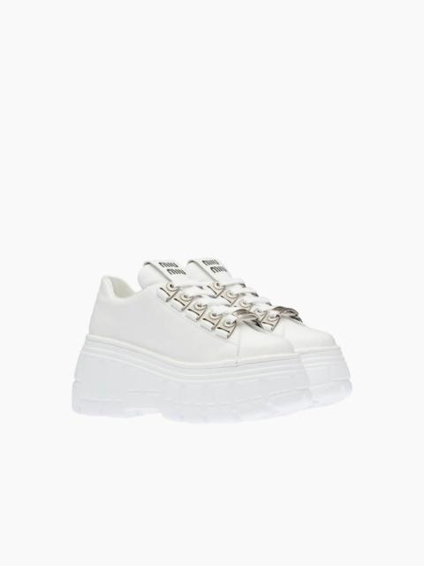 Miu Miu Leather laced derby shoes