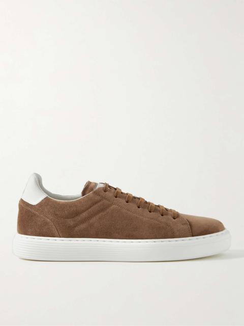 Urano Leather-Trimmed Suede Sneakers