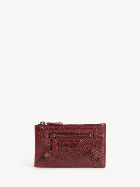 BALENCIAGA Women's Le City Long Coin And Card Holder in Berry Red