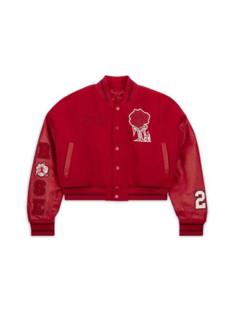 Jordan (WMNS) 공기 요르단 x Teyana Taylor Varsity 재킷 아시아 Sizing 'Gym Red' FB2643-687