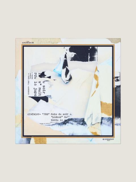 Givenchy SMALL SQUARE IN SILK WITH RIPPED PAPERS PRINT