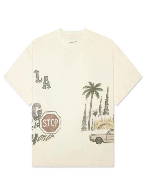 HONOR THE GIFT ALL OVER LOS ANGELES TEE - BONE