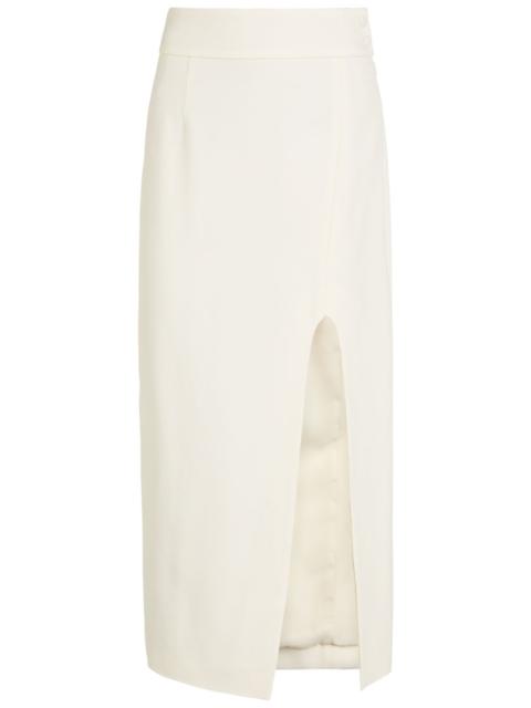 Victoria Beckham Victoria Beckham Split Twill Midi Skirt