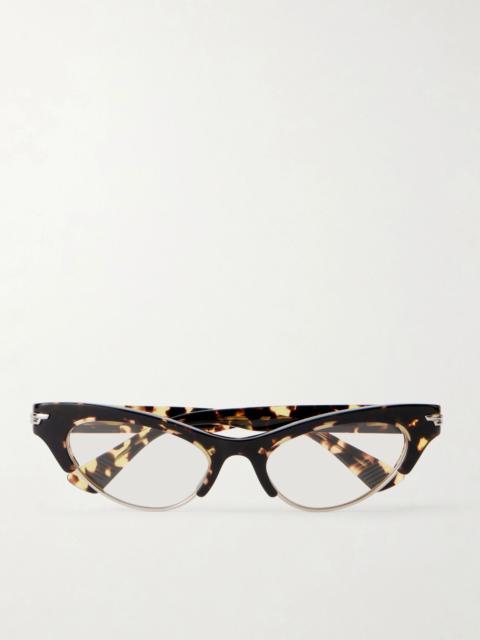 Bottega Veneta Cat-eye tortoiseshell acetate optical glasses Black