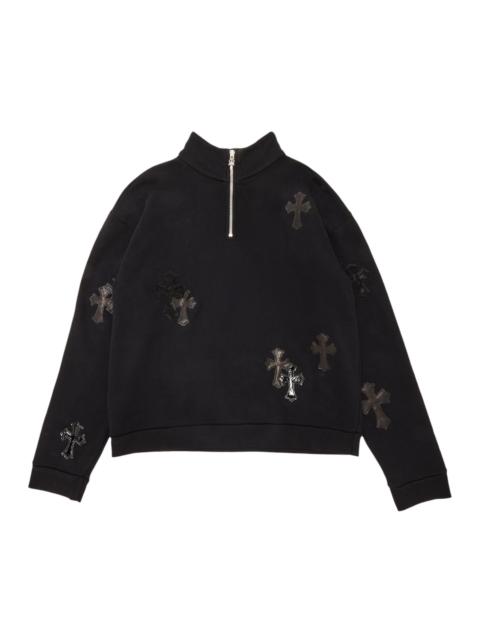 Chrome Hearts Chrome Hearts Ponyhair Cross Quarter Zip 'Black'
