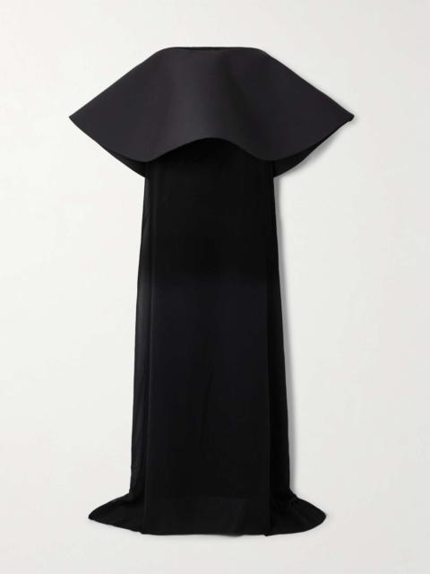 JACQUEMUS La Robe Vela strapless wool and silk-blend and chiffon gown